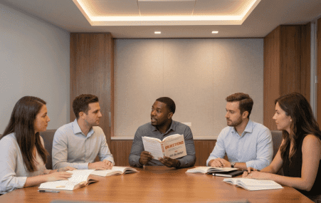 Sales team reading Objections by Jeb Blount — free Book Club Guide from Sales Gravy
