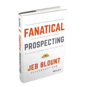 Fanatical Prospecting is the best selling prospecting and business development sales training book of all time.